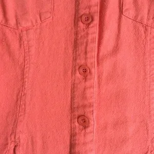 Vintage Studio Ease Linen Blend Button Up Short Sleeve Top Coral Pink - Sz 10 thumbnail 4