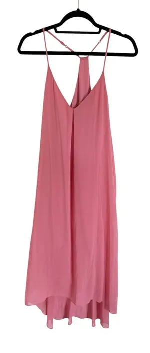 Alice & Olivia Chiffon Flowy Blush Pink Midi Dress thumbnail 1
