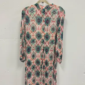NWT Aldo Martins Capjuluca Greta Ikat Midi Dress Multi Color Button Front Size L thumbnail 6