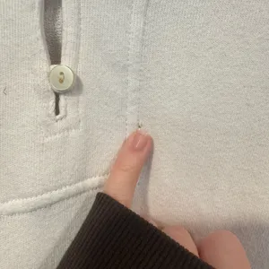 Aerie Quarter Button Beachy‎ oversized Off-White Hoodie thumbnail 3