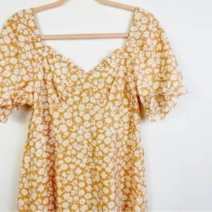 MISSGUIDED Tie‎ Bust Milkmaid Floral Dress Size 8 thumbnail 5