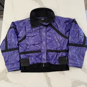 Free People Movement Vagabond Fleece Bomber Jacket Women’s XS Purple Packable thumbnail 5