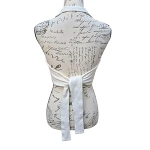 Altar'd State -1645 White Halter Top Back Tie Sleeveless Crop Top‎ - Size Large thumbnail 4
