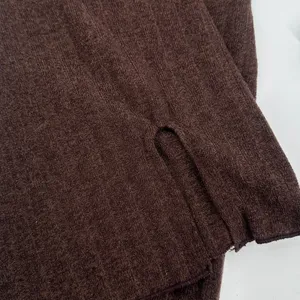 Windsor Dress Juniors XS Brown Rib Knit Casual Chills Long Bell Sleeve Mini Slit thumbnail 10