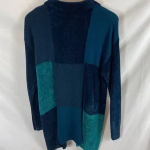 Lord & Taylor Patchwork Longline Cardigan Sweater size Large thumbnail 5