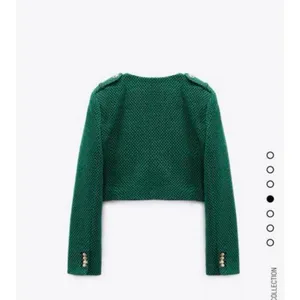 Zara Green Textured Weave Jacket Blogger Fav 2674/713 thumbnail 7