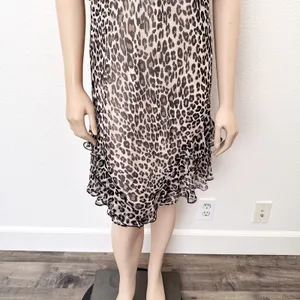[Victoria's Secret] Leopard Print Ruffle Hem Slip Dress V-Neck Y2K Size Medium M thumbnail 5