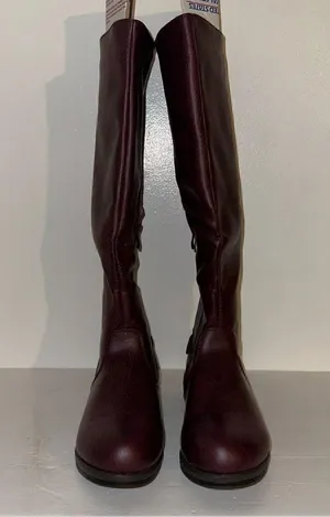 Journee Collection faux leather zip up Burgundy Boots size 7 Women’s W/O box 🆕 thumbnail 11