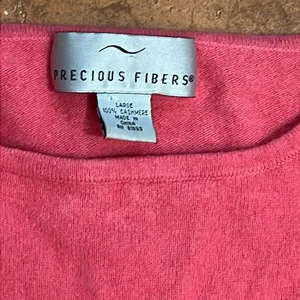 ‎Precious Fibers Cashmere pink sweater size L thumbnail 5