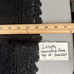 Venus Babydoll Top Sz 14 Black Sleeveless Lace Dark Romantic Whimsigoth Coquette thumbnail 11