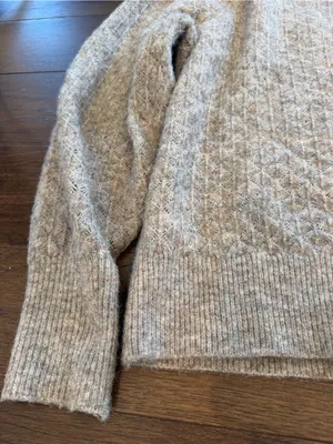Old Navy Women's Pointelle Sweater Sedimentary Color Medium - C27-110 thumbnail 9