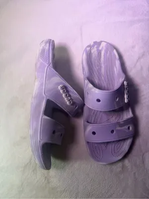 CROCS Kids Marbled Lavender Slide Sandal thumbnail 5