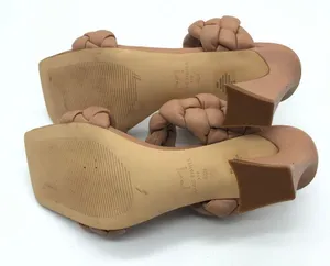 Marc Fisher LTD Hammy Braided Leather Sandals Square Toe Heeled Size 8.5 thumbnail 6
