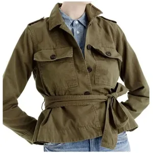 ✨J.Crew Green Cropped Fatigue Utility Sz Small Jacket✨ thumbnail 2