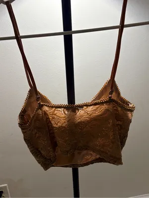Iris Lace Cropped Cami Top - Rust thumbnail 5