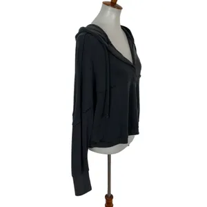 AS Revival Black Slouchy Hoodie Long Sleeve‎ Pullover Loungewear Small thumbnail 3