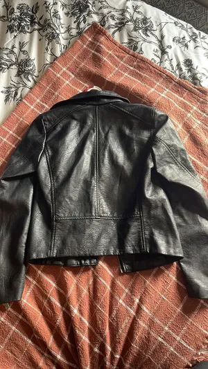 H&M Faux Leather Jacket Black thumbnail 3