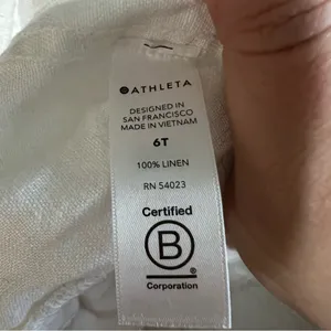 Athleta Cabo Linen Jogger‎ Tall White High Rise Drawstring Pull On Pants thumbnail 9