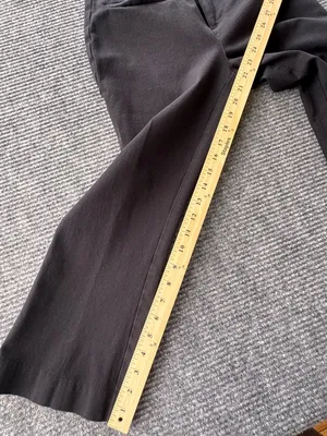 Anthropologie Maeve‎ Black Collette Wide leg cropped pants Women's 6 thumbnail 7
