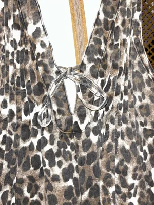Veveret leopard print romper Gray thumbnail 2