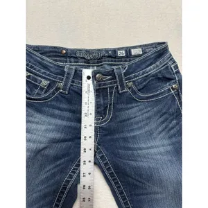 Miss Me Womens Skinny Jeans Medium Wash Embroidered Mid Rise Sz 26 thumbnail 8