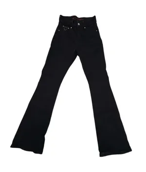 moda bootcut dark demin jeans with embellished back pockets thumbnail 1