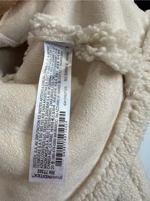 Zara Ivory Teddy Sherpa Cropped Trucker Jacket Quiet Luxury Cozy Winter Sz Small thumbnail 4