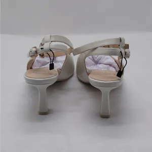 Frankie4 Womens Gigi Pumps Sz 10 Ivory Leather Pointed Toe Heels Wedding Party thumbnail 7