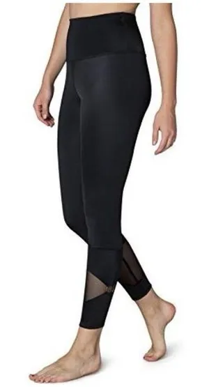 Beyond Yoga Black High Waisted Mesh Panel Leggings Size M activewear‎ leggings thumbnail 1