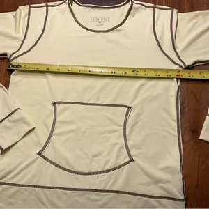 Athleta Long Sleeve Summer Shade Rash Guard Top Yellow/Greenish Sz XS thumbnail 4