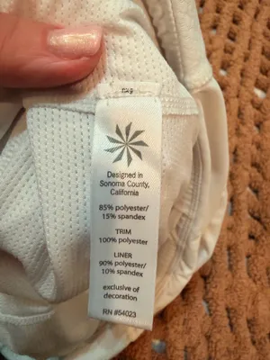Athleta White Running Skort Medium Built In Shorts Zip Pocket thumbnail 3