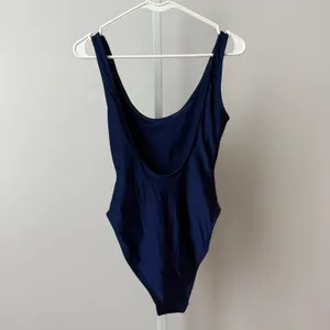American Apparel Spandex Y2K Sporty Chic Clean High Cut Bodysuit M Navy Blue thumbnail 5