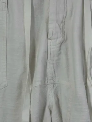 Free People White Utility Drawstring Cargo Pants XS 100% Cotton thumbnail 3