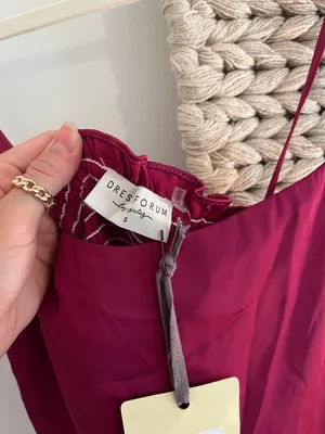 Dry Goods Raspberry Satin Dress thumbnail 4