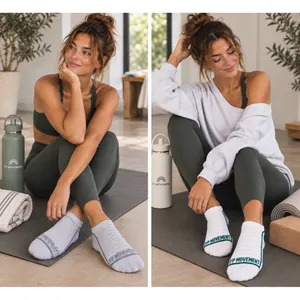 Free People FP Movement Ankle Socks 2-Pack White Gray OS thumbnail 2
