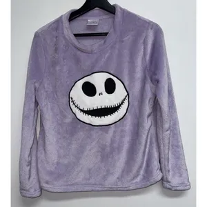Disney Nightmare Before Christmas Pajama Top Womens Medium 8 10 Purple Jack Skellington thumbnail 8
