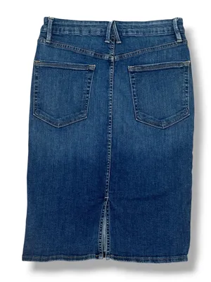 Good American Stretch Denim Pencil Skirt Blue Size 10 30 Knee Length Classic thumbnail 7