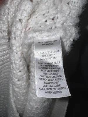 Altar'd State Betty Bow Back Chunky Ivory White Knit Balloon Sleeve Sweater XXS thumbnail 3