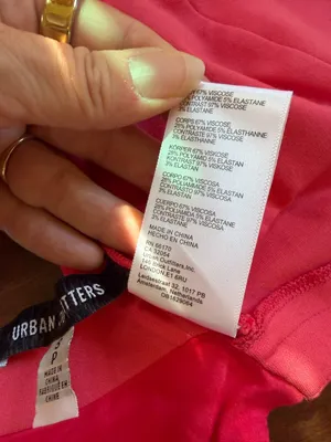 Urban Outfitters Hot Pink Scarf Tie Back Crop Top Size Small thumbnail 7