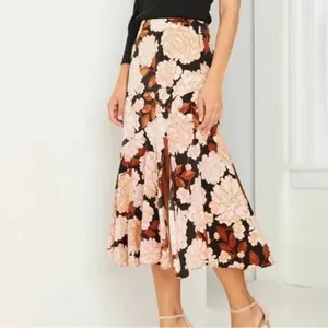 Who What Wear A-Line Skirt - Black and Pink Floral thumbnail 7