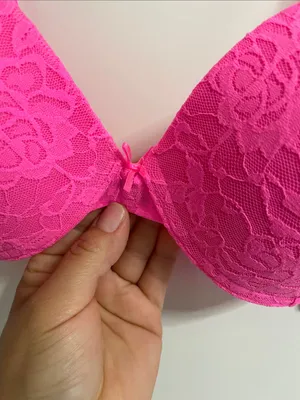 SO Hot Pink Lace Push-Up Bra Size 38C NWT thumbnail 3