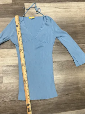 Urban Outfitters Light Blue Ribbed Knit Dress Size XL thumbnail 10