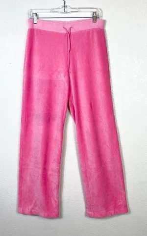 Vintage y2k Jones New York Pink Velvet Velour Track Pants thumbnail 1