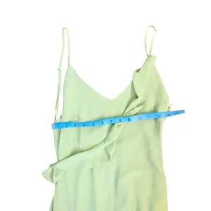 White Fox NWT End of the Road‎ Maxi Dress Matcha Green XS Ruffle High Low thumbnail 5