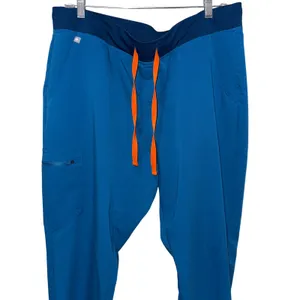 Figs Zamora Scrub Jogger Pants Teal Blue Orange‎ Drawstring Size XL PO 1652 thumbnail 2