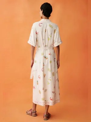 NWT Anaya Arlo Dress size Small S linen Bondi Beach Few Moda button down belt thumbnail 6