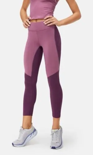 Outdoor Voices Leggings Move Free 3/4 Tech Sweat Size Small Color block Pink and Purple thumbnail 1