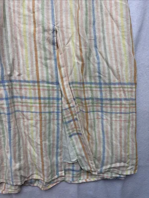 Madewell size XS new Pastel Plaid Midi Dress Elastic Waist guest summer sundress thumbnail 6