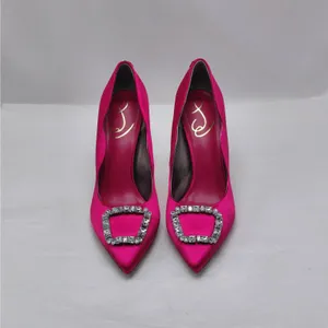 Sam Edelman Womens Pumps Sz 7.5 Pink Satin Rhinestone Heels Formal Wedding Party thumbnail 2