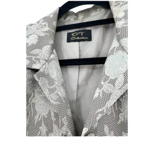 DT Collection | M | beige floral brocade blazer jacket satin romantic floral thumbnail 4